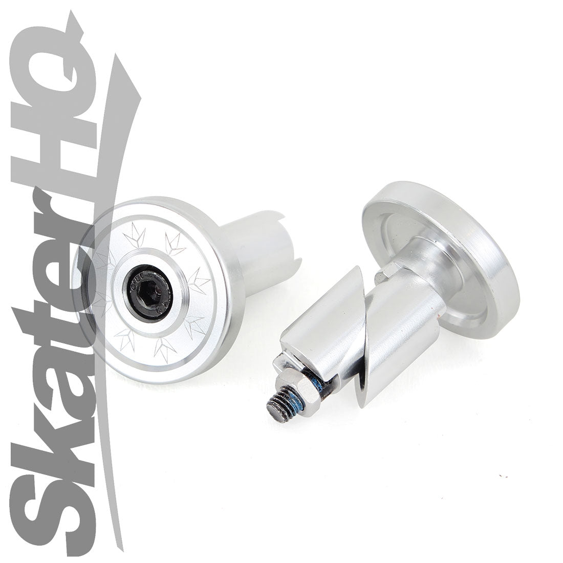 Envy Alloy Bar End Pair - Silver Scooter Hardware and Parts