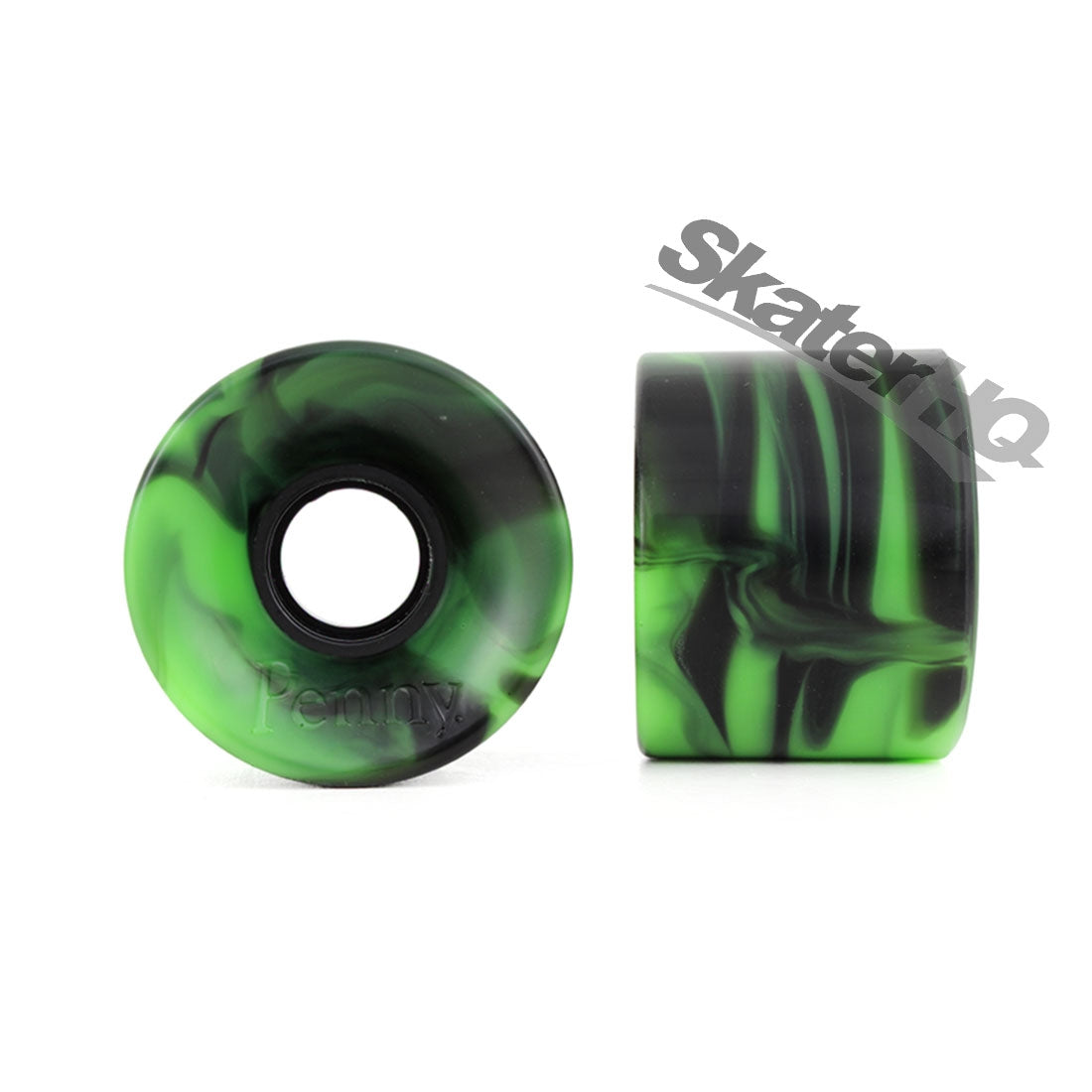 Penny 59mm/83a Wheels - Green/Black Swirl Skateboard Wheels
