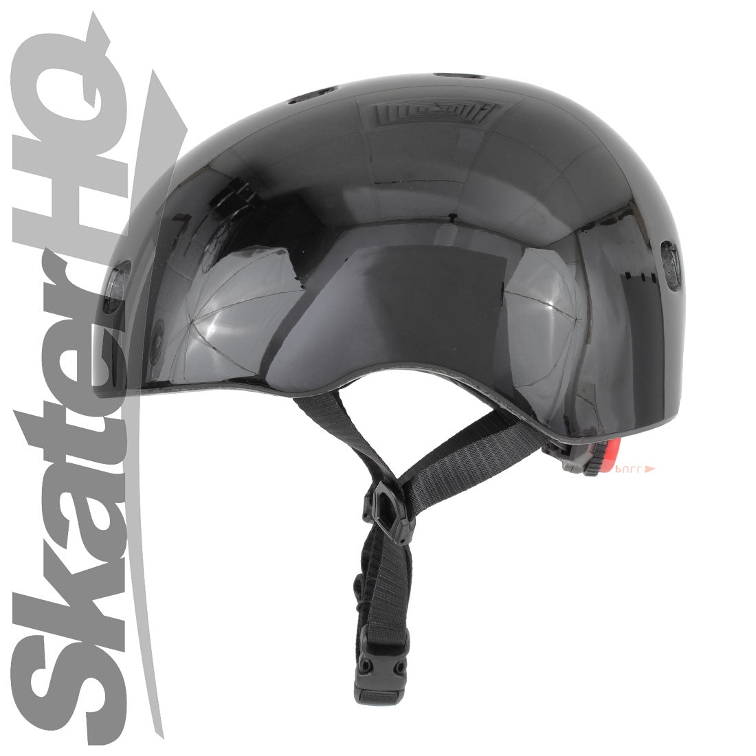 Micro Black Gloss LED Helmet - Medium Helmets