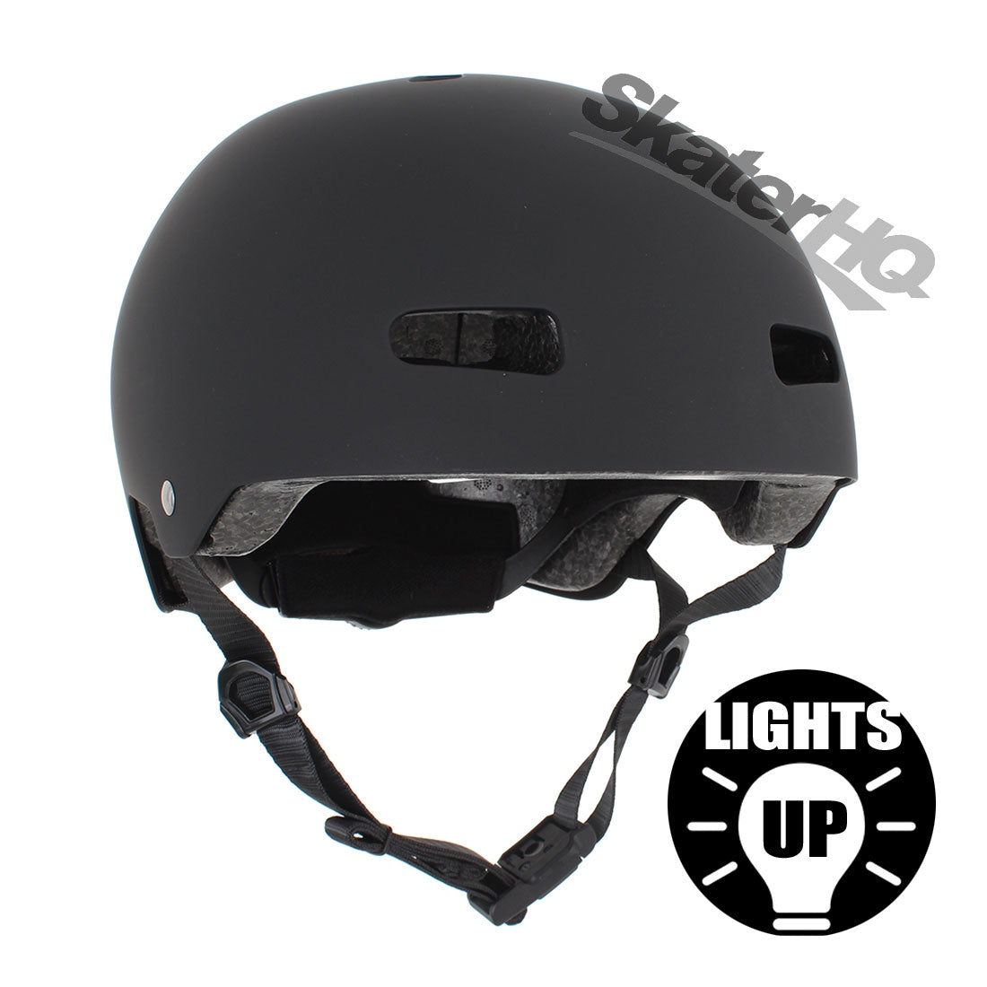 Micro Black Matte LED Helmet - Large Helmets