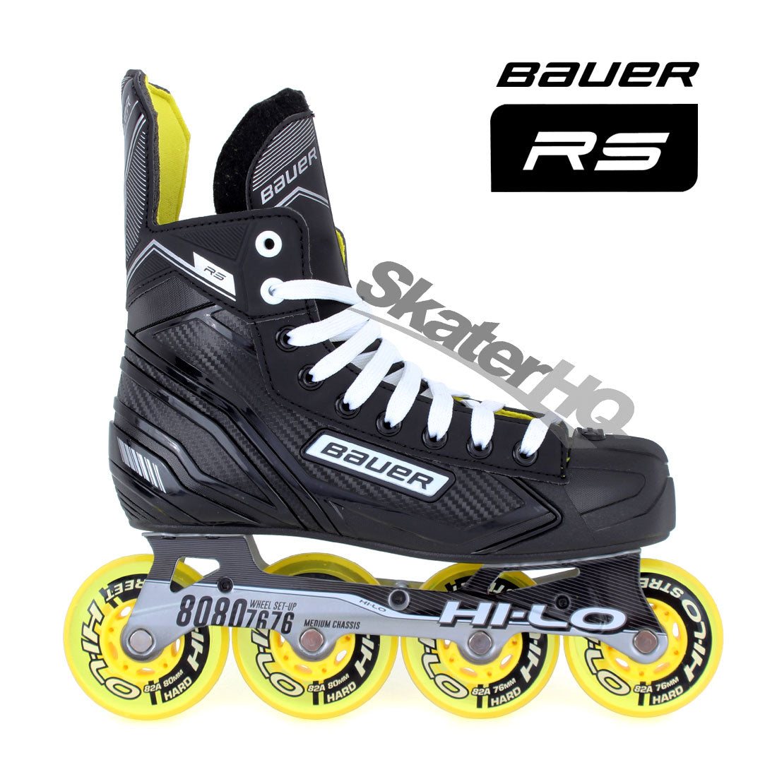 Bauer RS Senior Black/Yellow 12.0 Inline Hockey Skates
