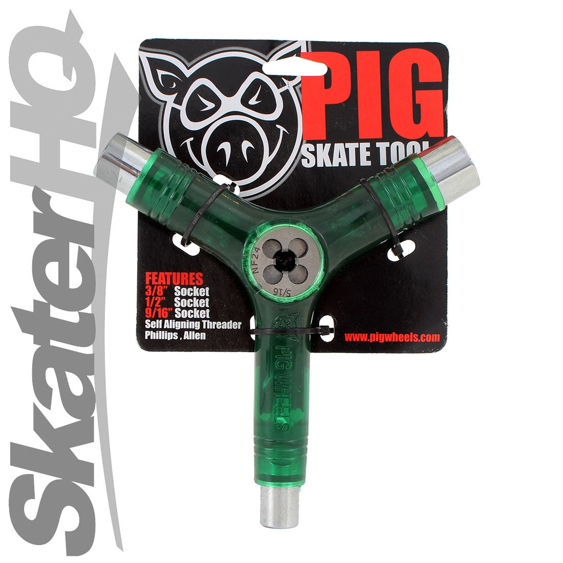 PIG Rethreading Y-Tool - Trans Green Skate Tool