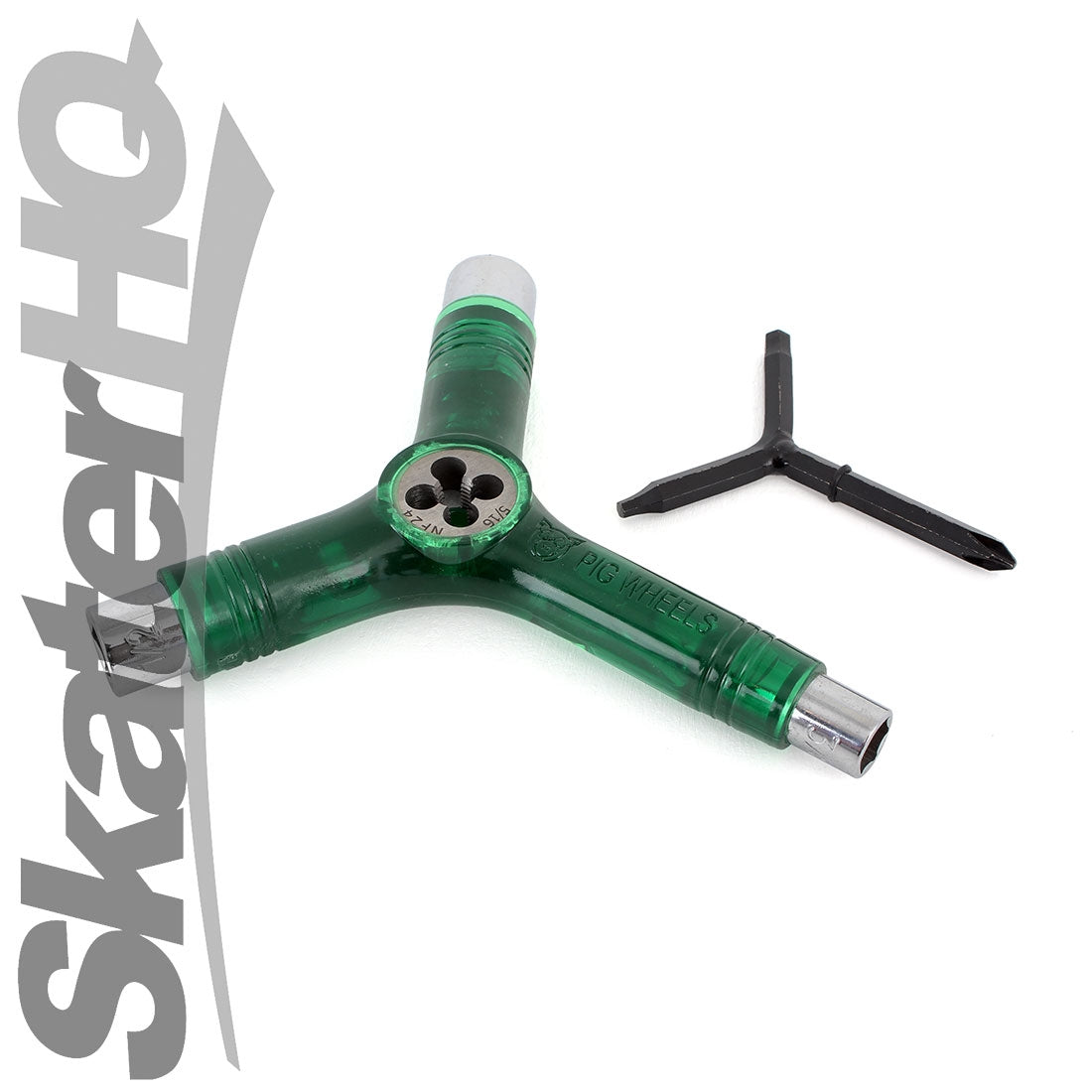 PIG Rethreading Y-Tool - Trans Green Skate Tool