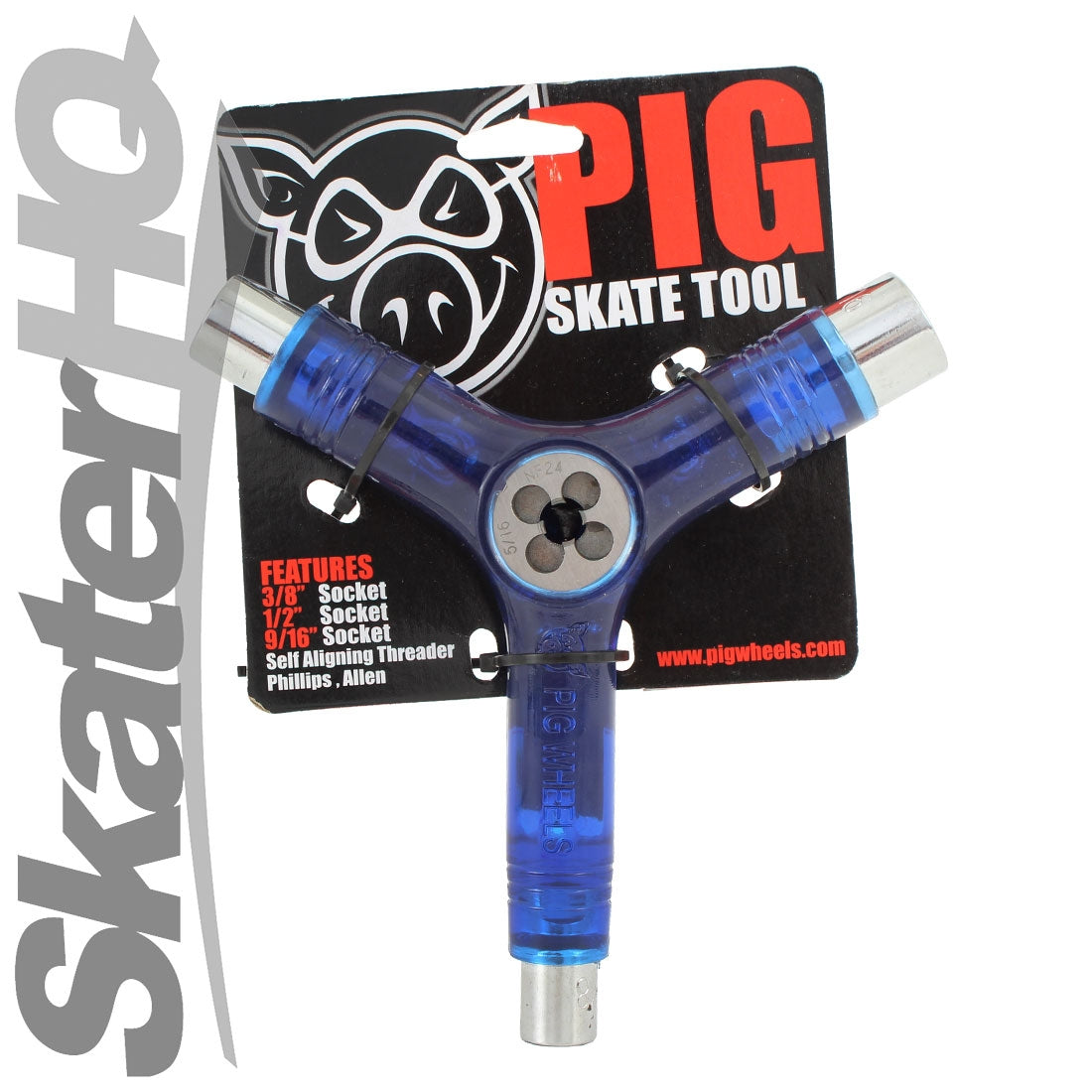 PIG Rethreading Y-Tool - Trans Blue Skate Tool