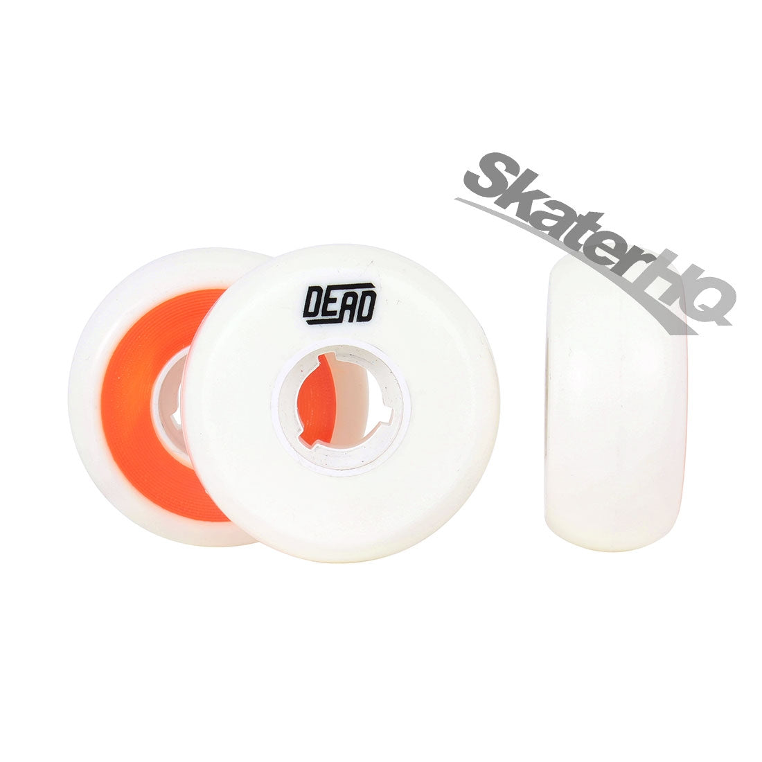 Dead Team White/Orange 58mm 95a 4pk Inline Aggressive Wheels