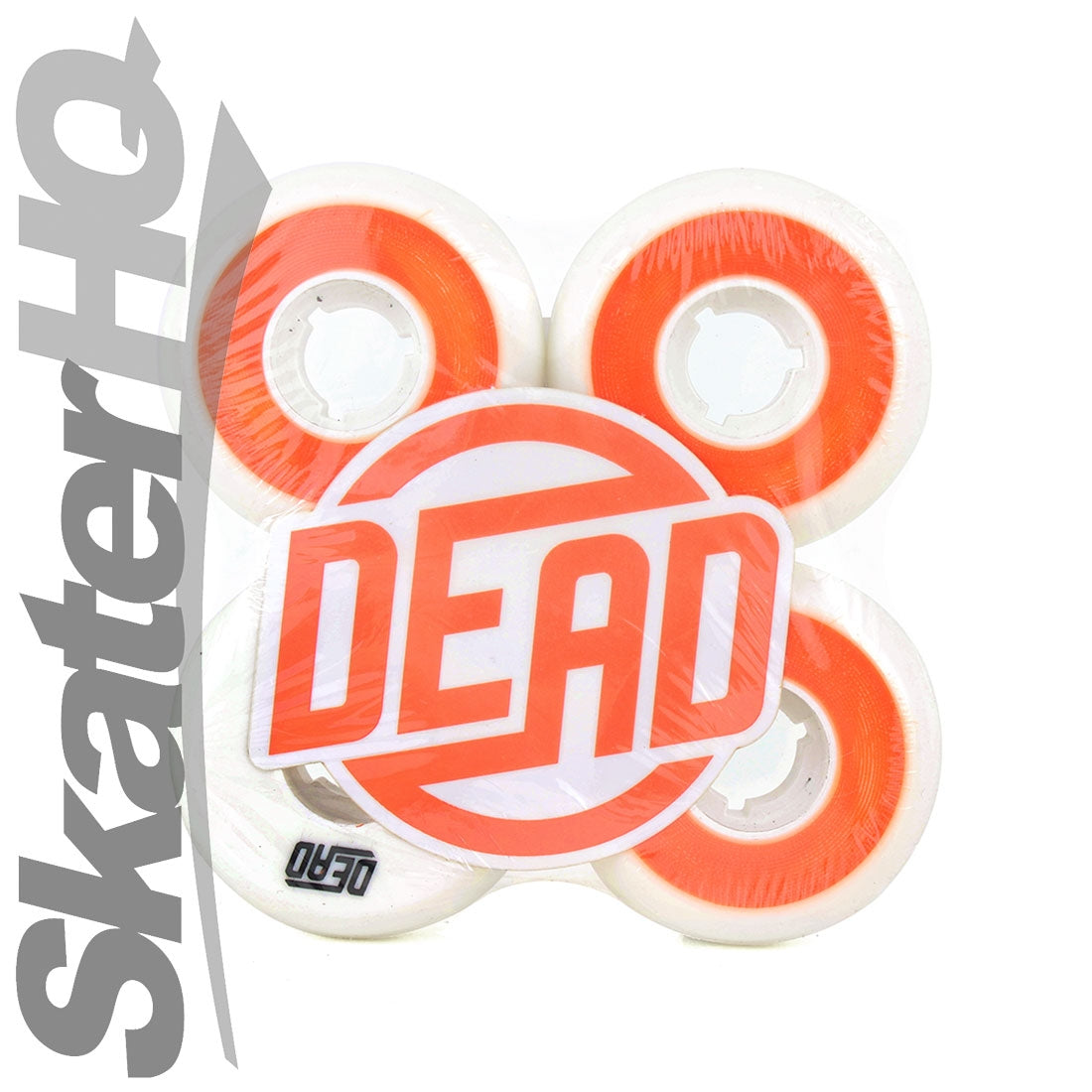 Dead Team White/Orange 58mm 95a 4pk Inline Aggressive Wheels