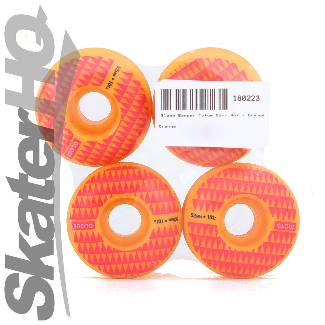Globe Banger Totem 52mm 4pk - Orange Skateboard Wheels