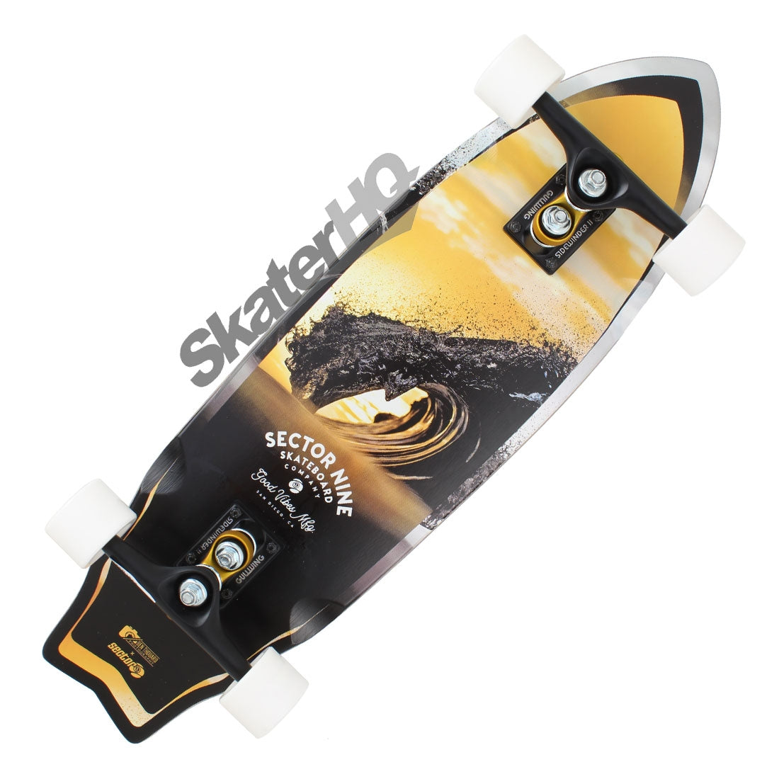 Sector 9 Crescent Wavepark 30 - Black/Gold Skateboard Compl Cruisers