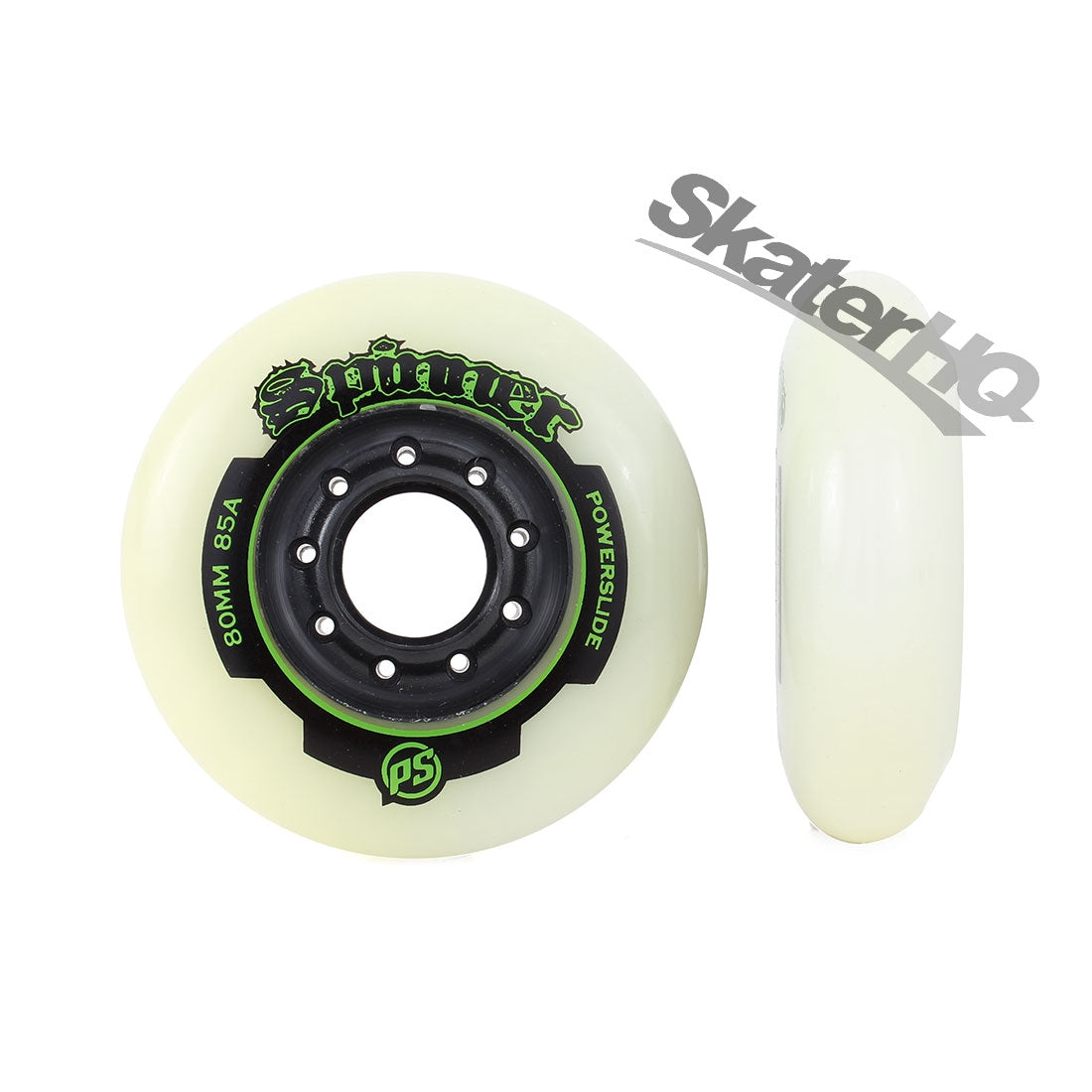 Powerslide Spinner 80mm/85a 4pk - White Inline Aggressive Wheels