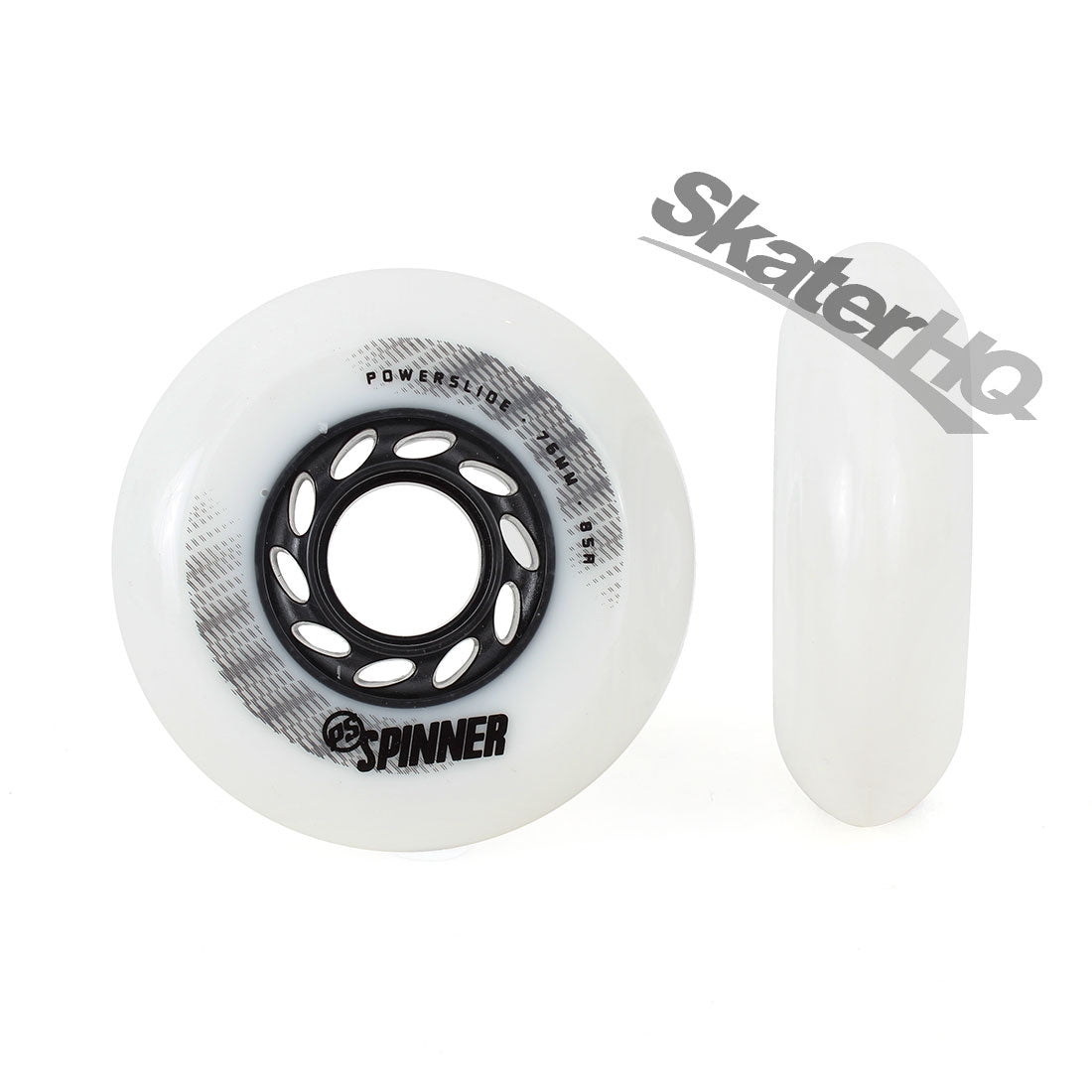 Powerslide Spinner 76mm/85a 4pk - White Inline Aggressive Wheels