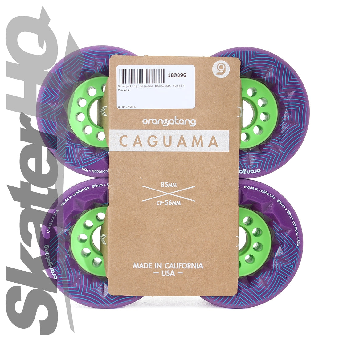 Orangatang Caguama 85mm/83a 4pk - Purple Skateboard Wheels