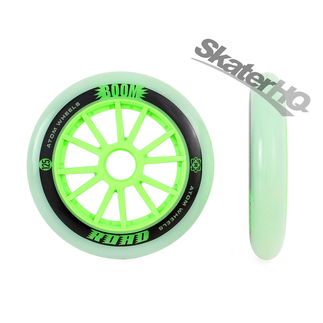Atom Boom Road 125mm Firm 6pk - Green Inline Rec Wheels
