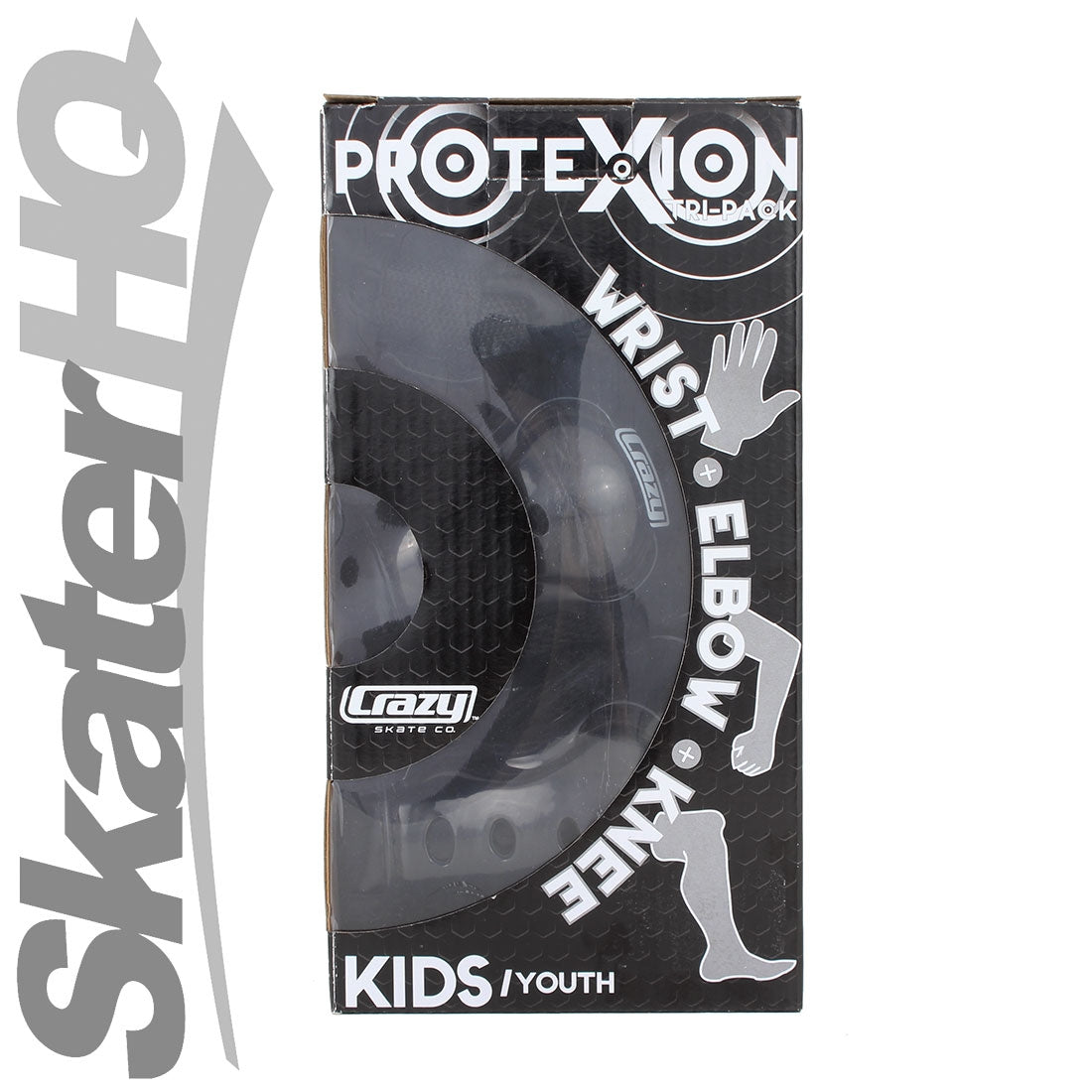 Crazy ProteXion Kids Tri-Pack - Black Protective Gear