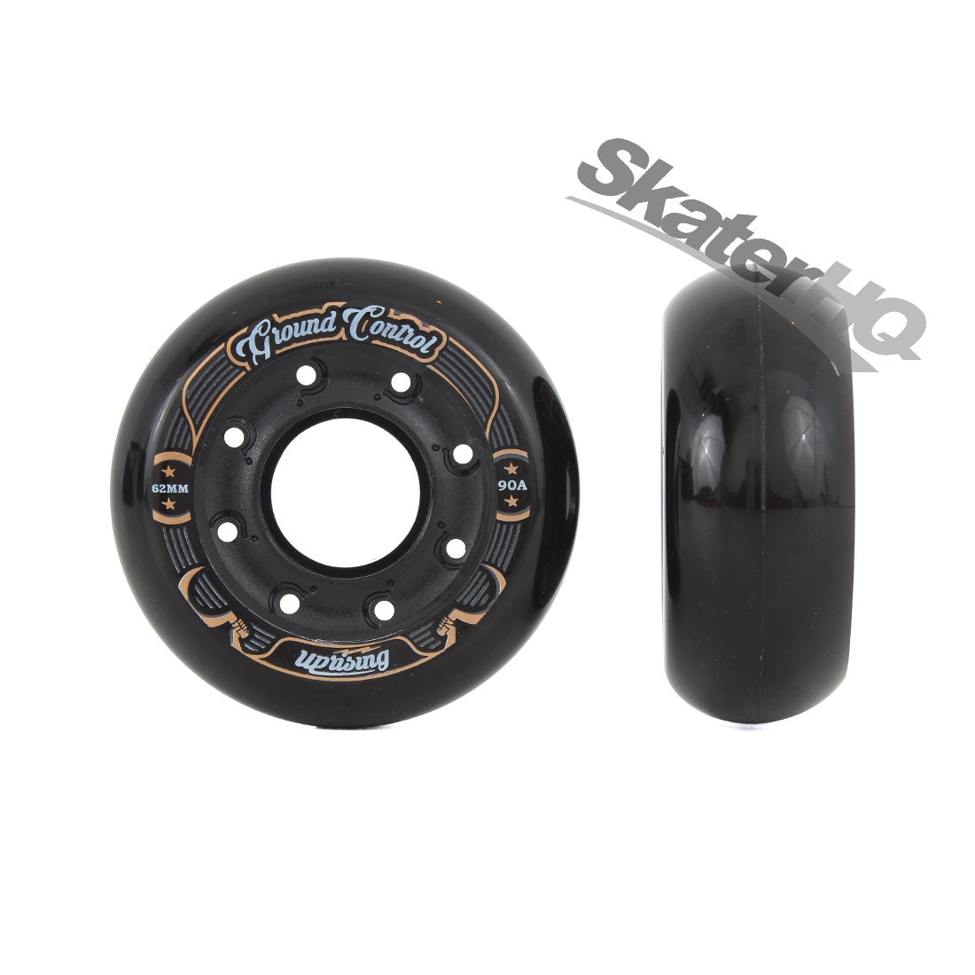 Ground Control Bullet 62mm/90a 4pk - Black Inline Aggressive Wheels