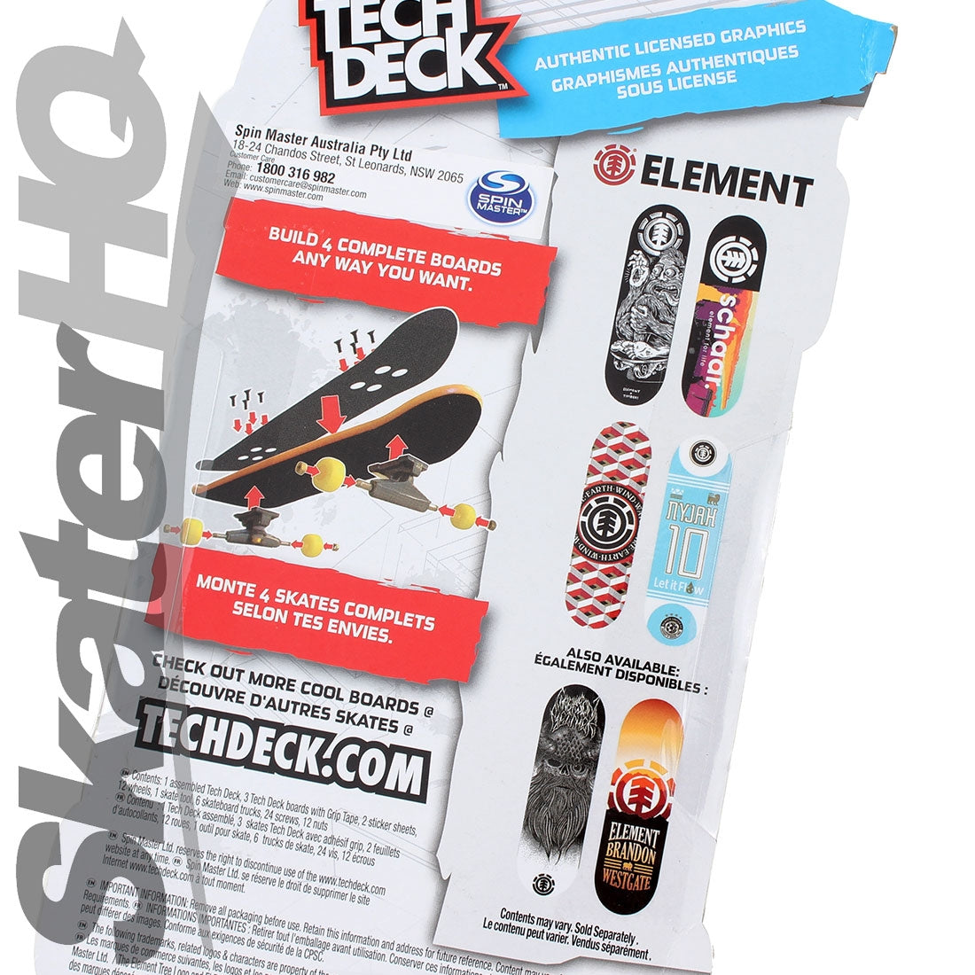 Tech Deck 4pk Ultra DLX - Element V2 Skateboard Accessories