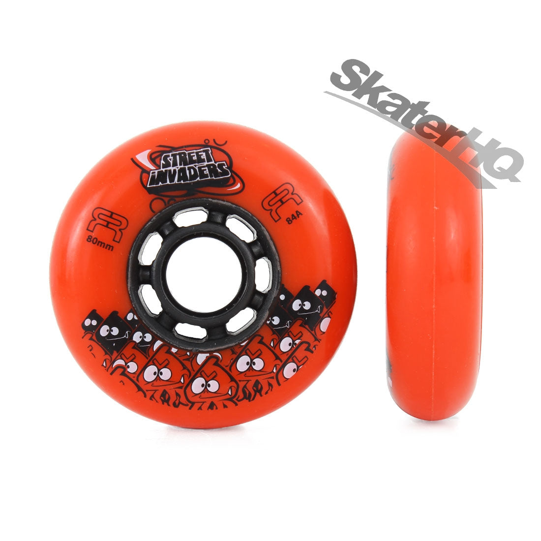 FR Street Invader 80mm 84a 4pk - Orange Inline Rec Wheels