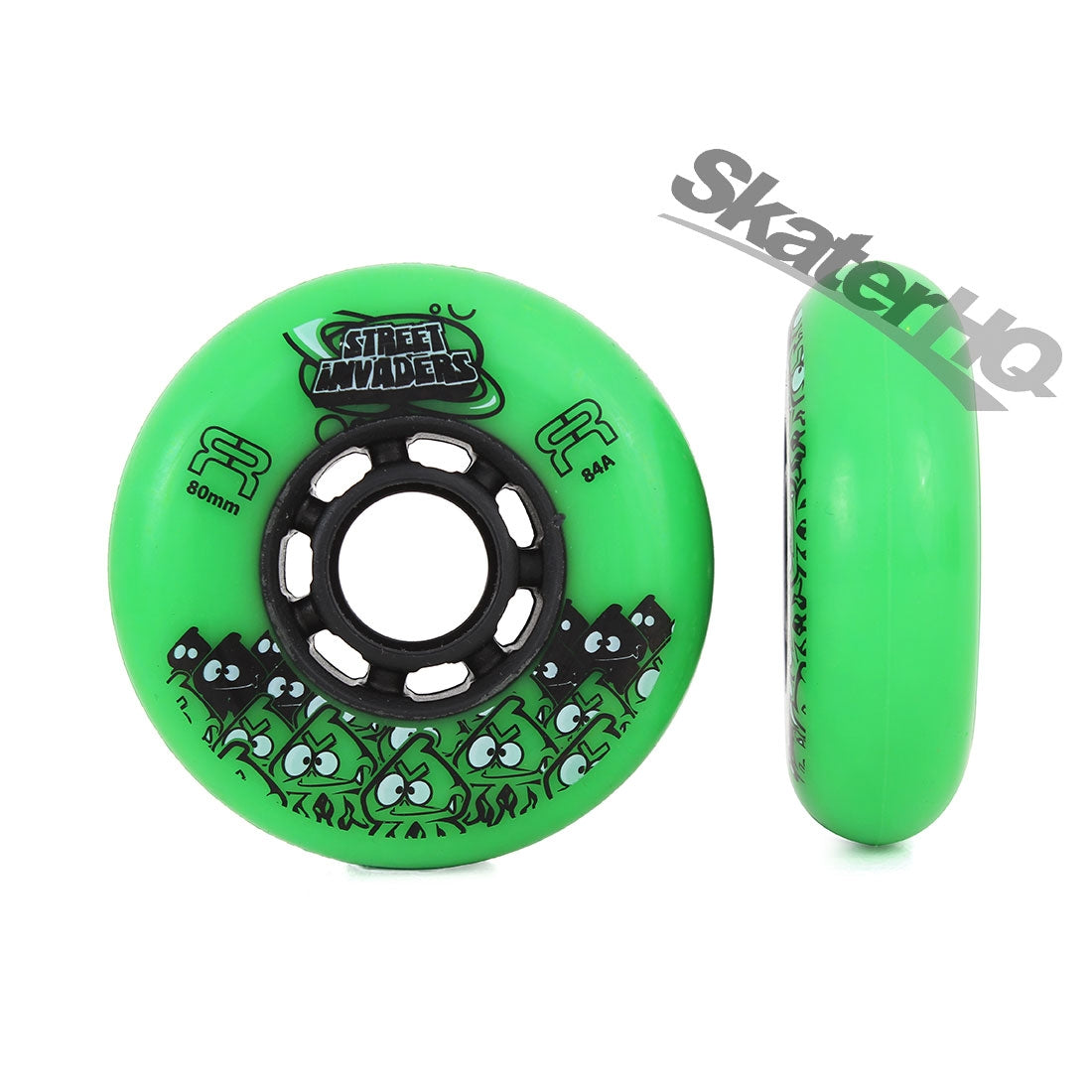 FR Street Invader 80mm 84a 4pk - Green Inline Rec Wheels