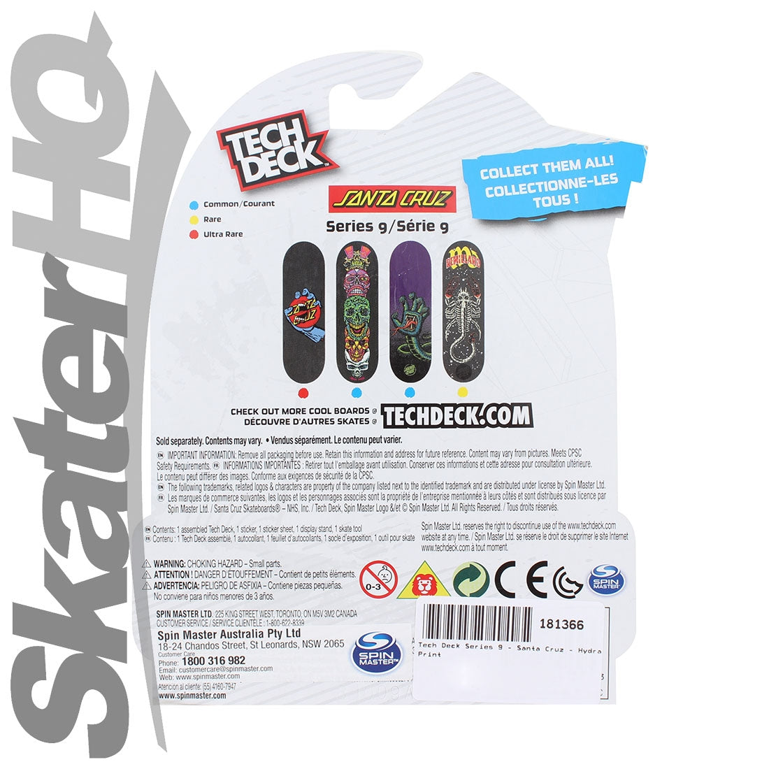 Tech Deck Series 9 - Santa Cruz - Hydra Hand Skateboard Accessories