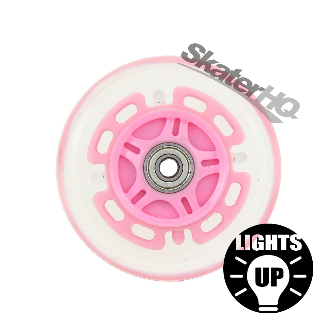 Scooter LED Wheel 100mm - Clear/Pink Scooter Wheels