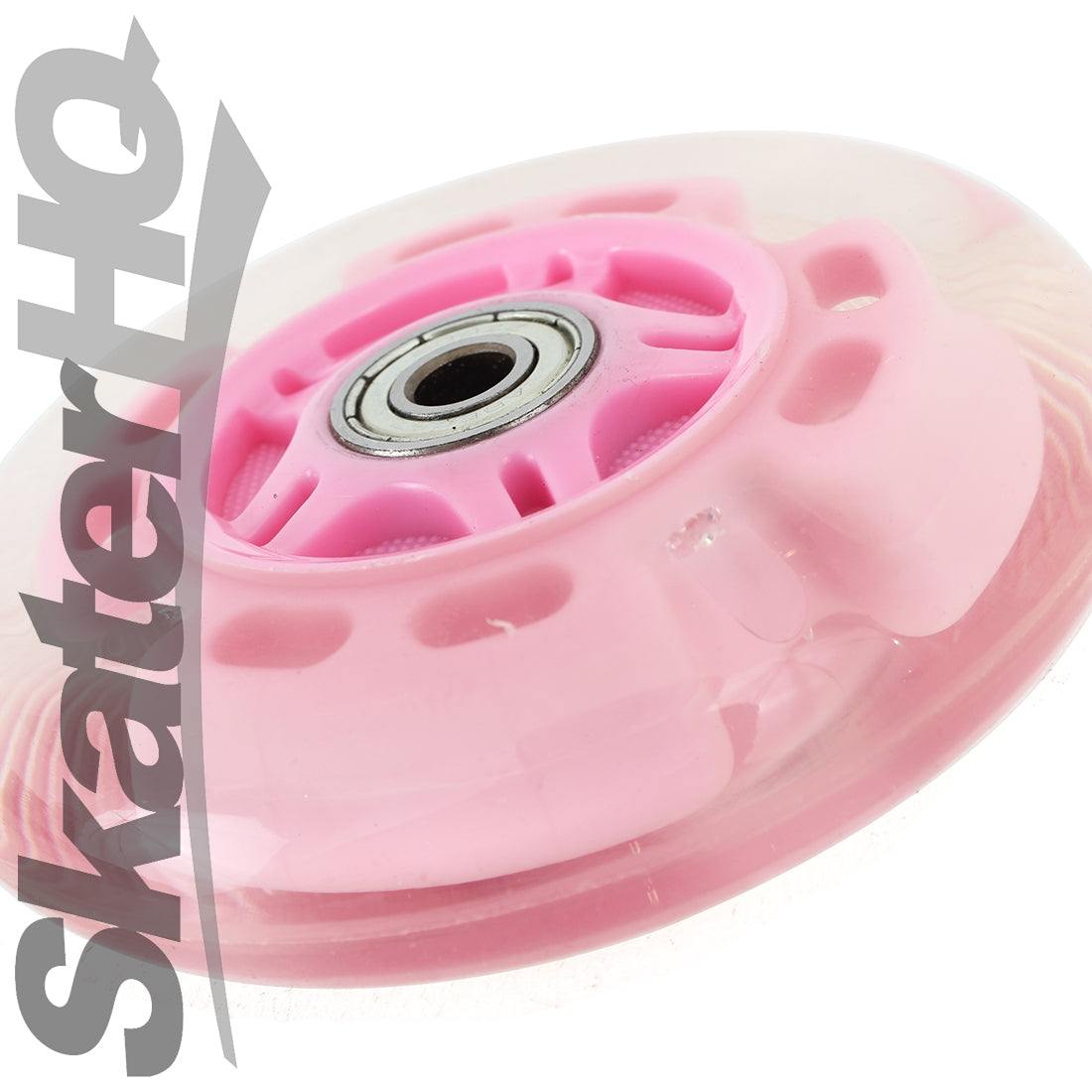 Scooter LED Wheel 100mm - Clear/Pink Scooter Wheels