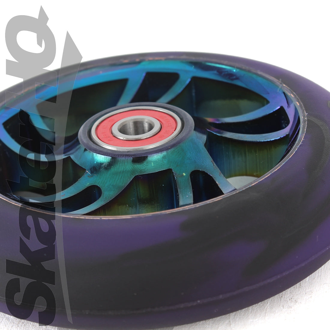 Bulletproof Metal Heat 110mm Wheel - Purple/Neochrome Scooter Wheels