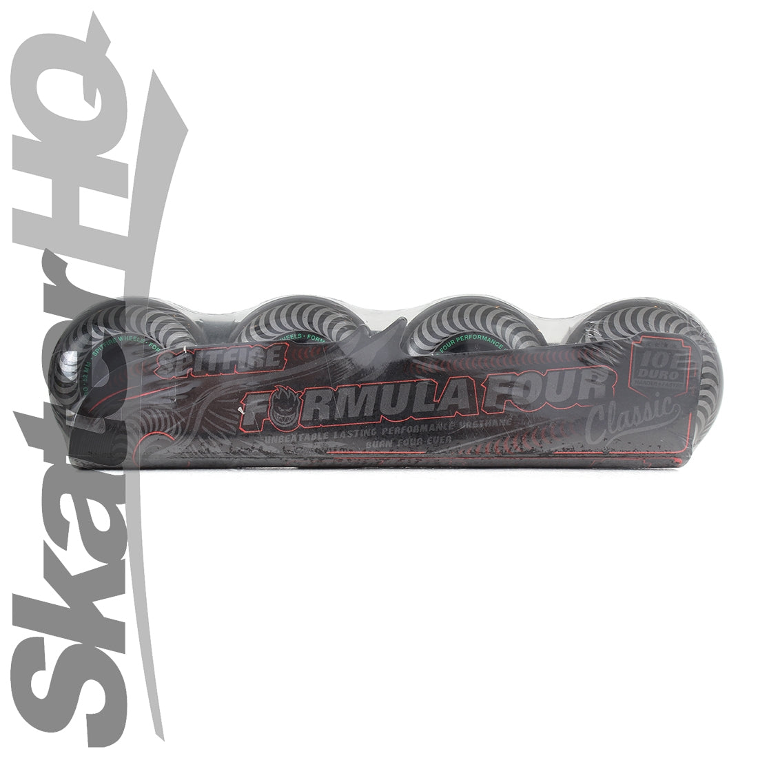 Spitfire Form Four 52mm 101a Blackout Swirl - Silver Skateboard Wheels