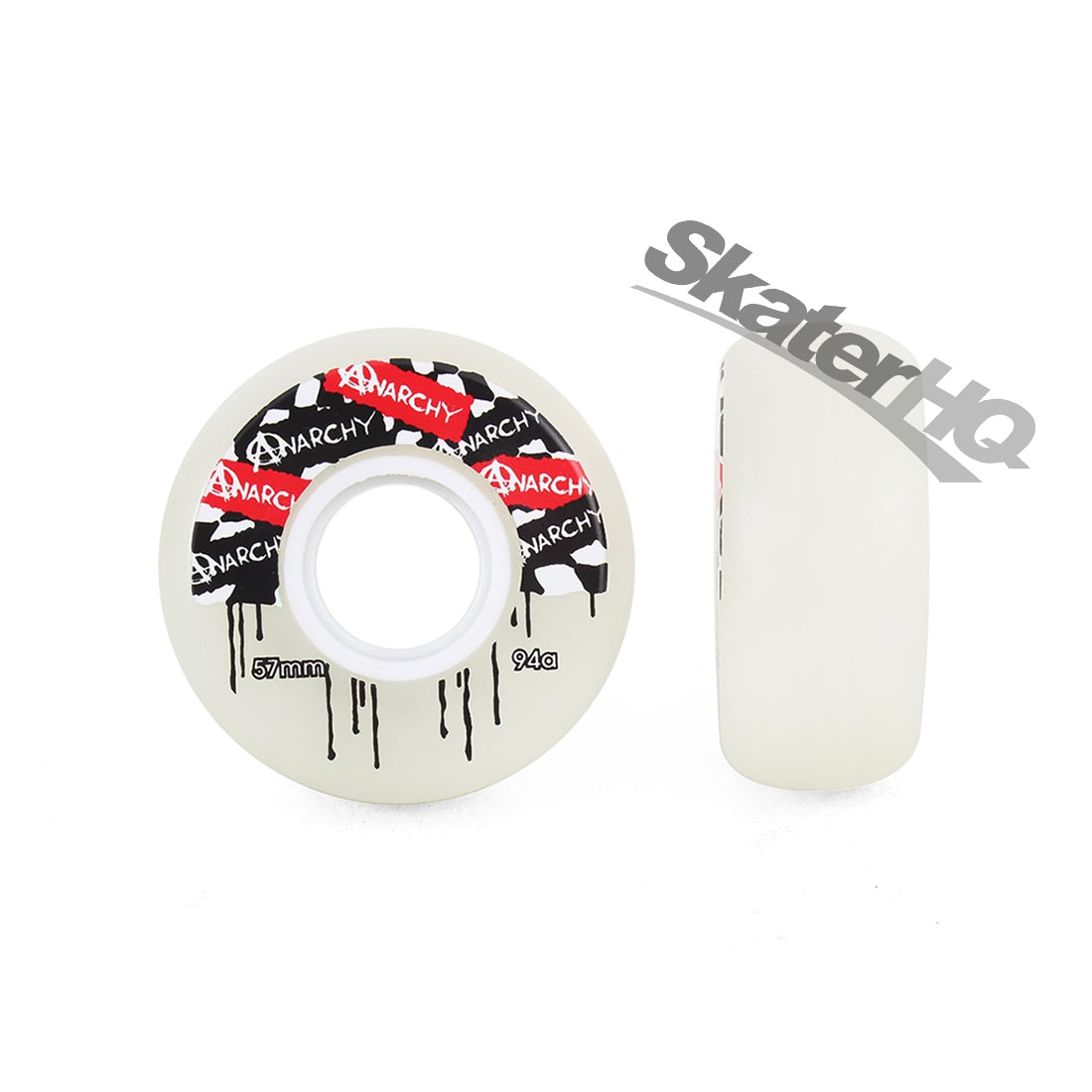 Anarchy 57mm 94a 4pk - White Inline Aggressive Wheels