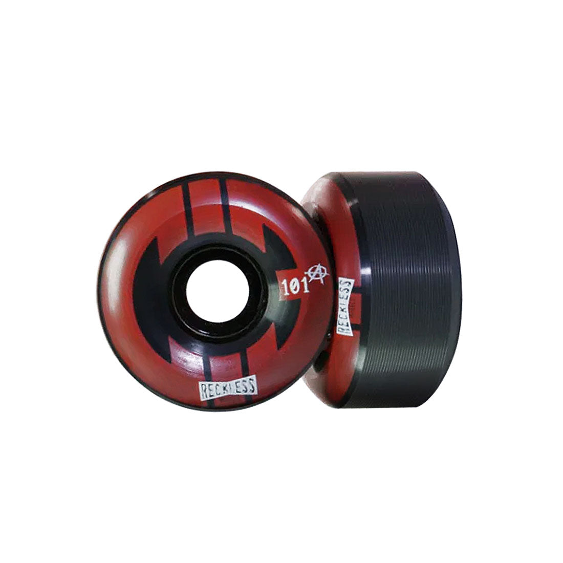 Reckless CIB Ramp 58mm 101a 4pk - Black/Red Roller Skate Wheels