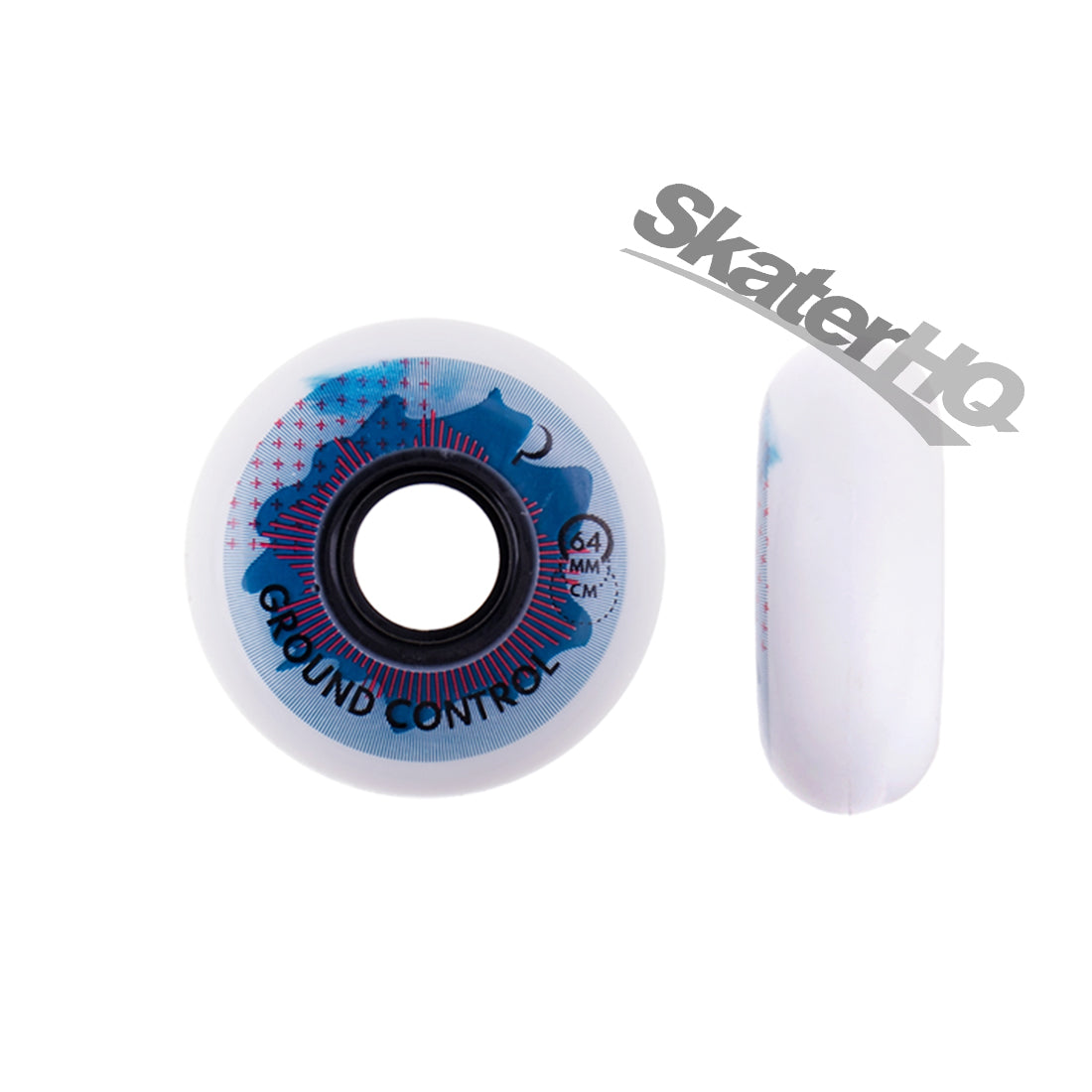 Ground Control Turbulence 64mm 90a 4pk - White Inline Aggressive Wheels