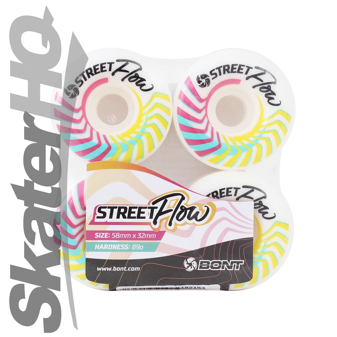 Bont Flow Street 58x32mm/89a 4pk Roller Skate Wheels