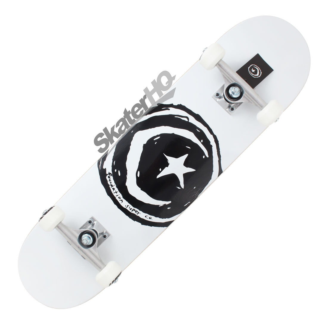 Foundation Star &amp; Moon 7.75 Complete - White Skateboard Completes Modern Street