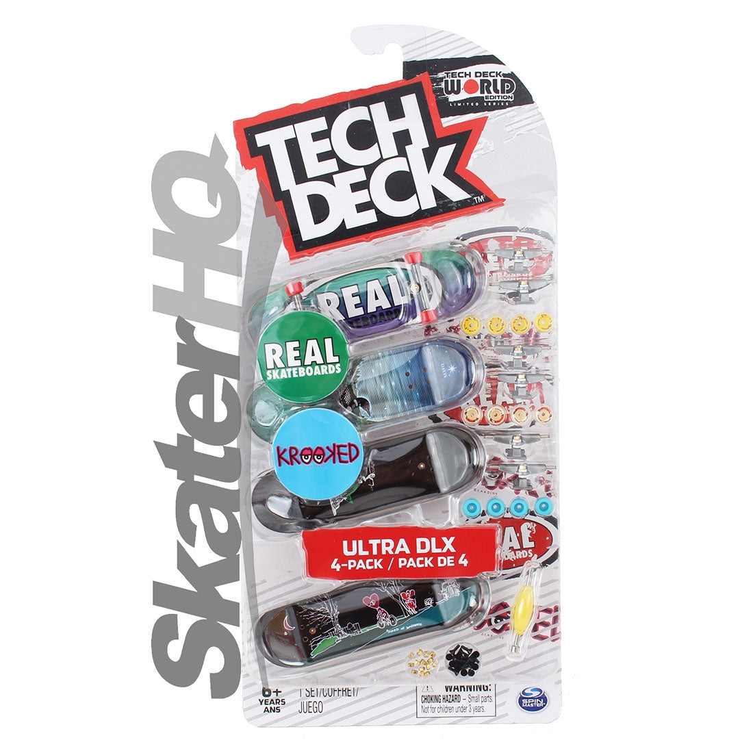 Tech Deck 4pk Ultra DLX WTE - Real/Krooked Skateboard Accessories