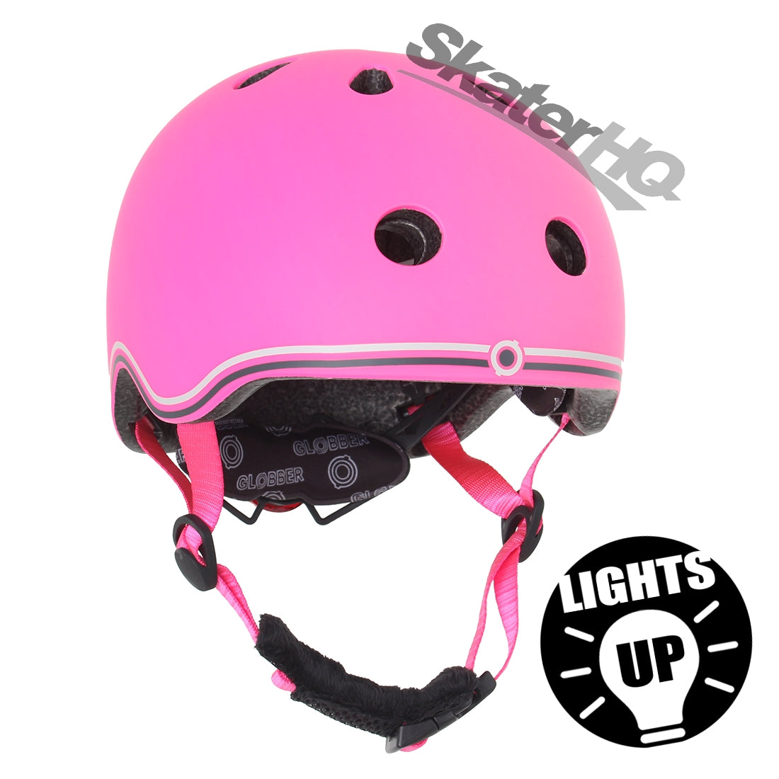 Globber LED Toddler Helmet - Deep Pink - XXS/XS Helmets