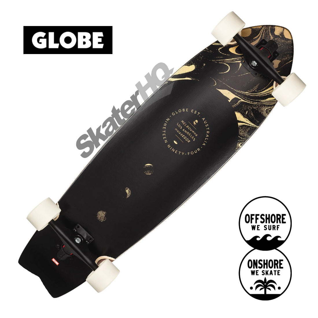 Globe Chromantic 33 Surf Complete - On Shore/Lay Day Skateboard Compl Carving and Specialty