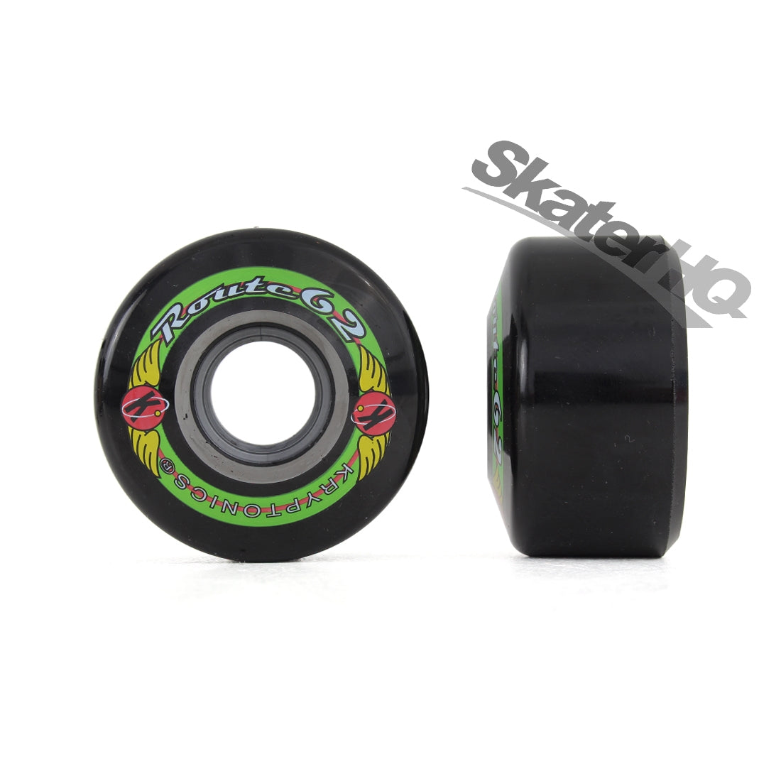 Kryptonics Route 62mm/78a 8pk - Black Roller Skate Wheels