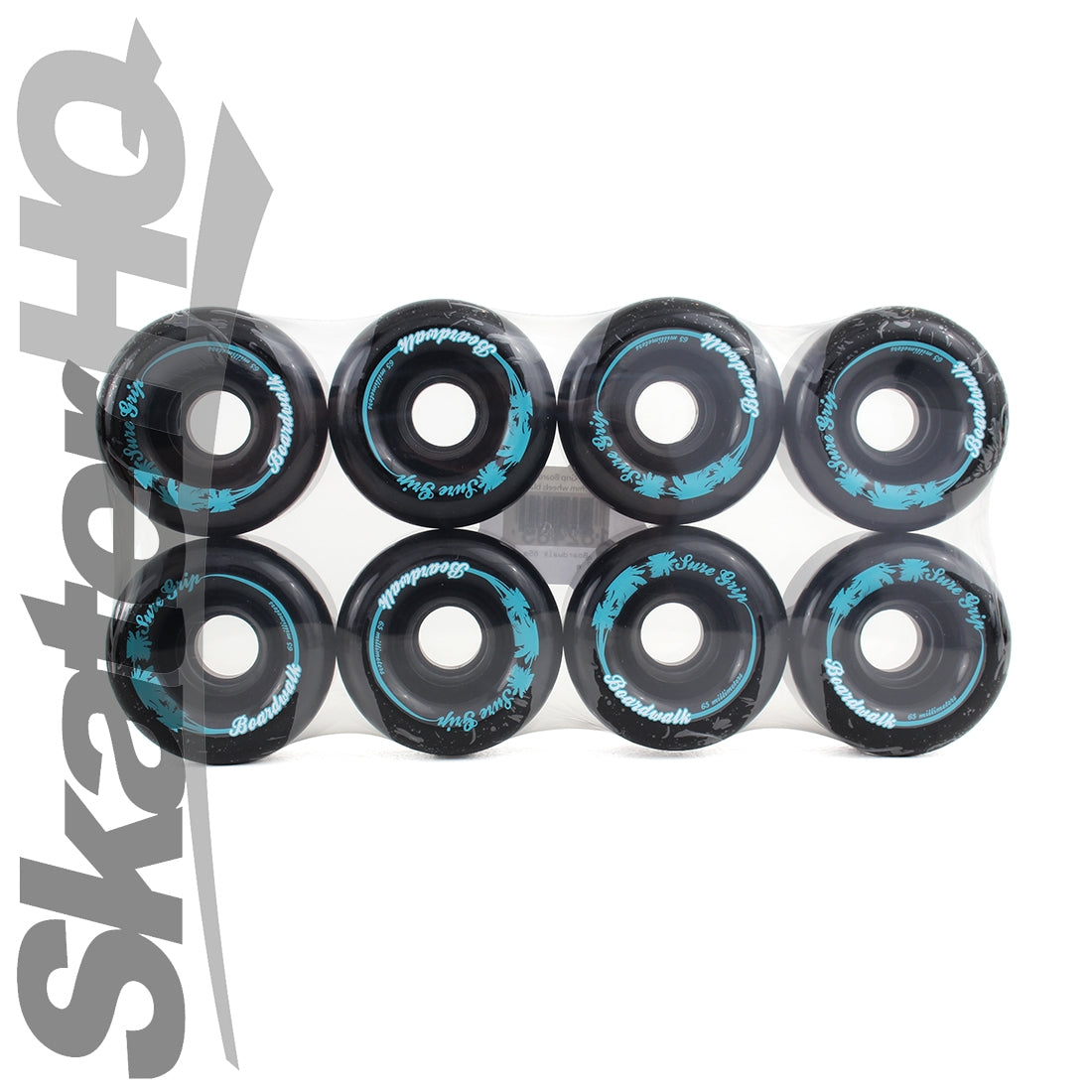 Sure-Grip Boardwalk 65mm/78A 8pk - Black Roller Skate Wheels