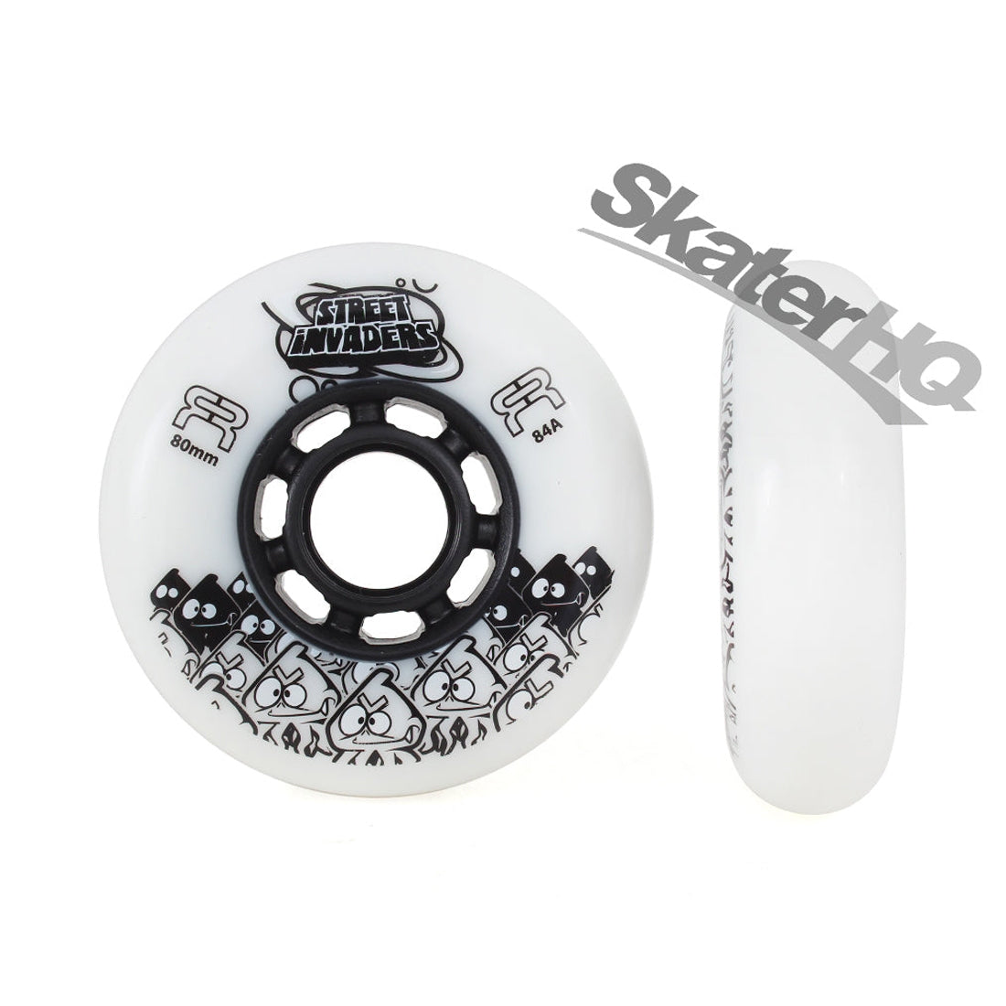FR Street Invader 80mm 84a 4pk - White Inline Rec Wheels