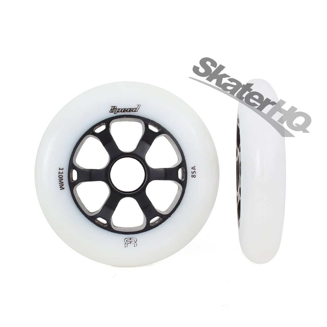 FR Speed 110mm/85a 6pk - White Inline Rec Wheels