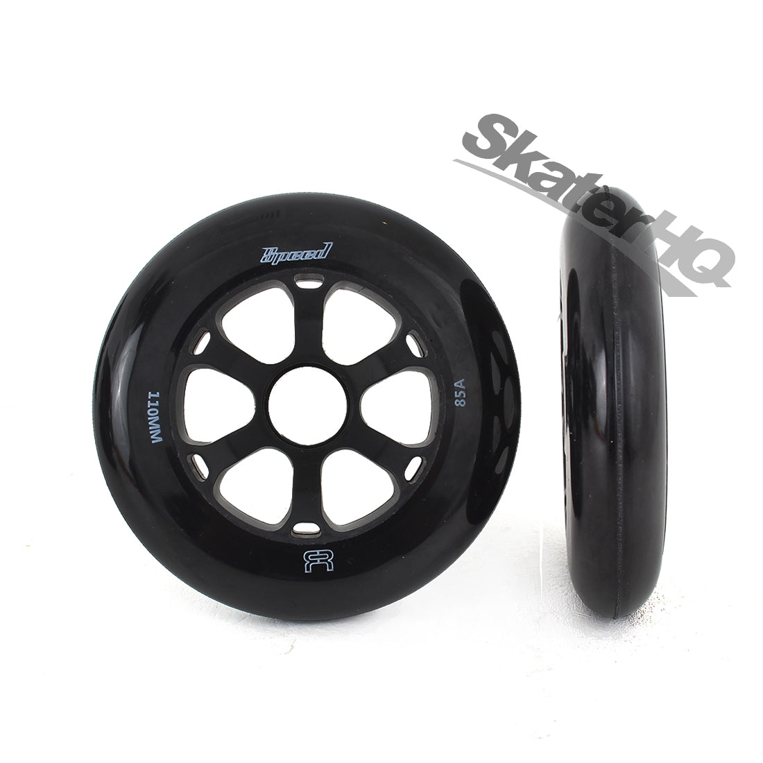 FR Speed 110mm/85a 6pk - Black Inline Rec Wheels