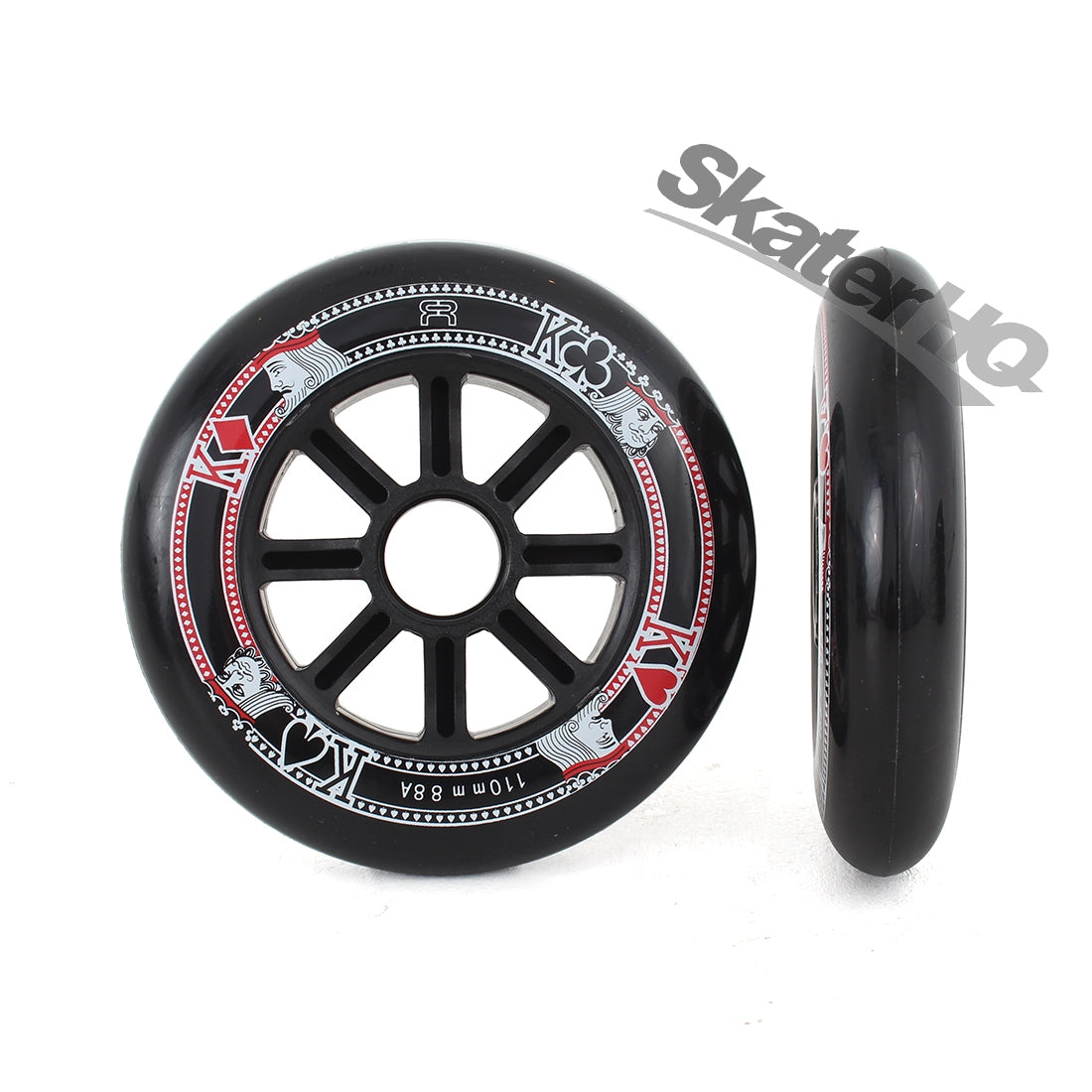 FR Street Kings 110mm/88a 6pk - Black Inline Rec Wheels