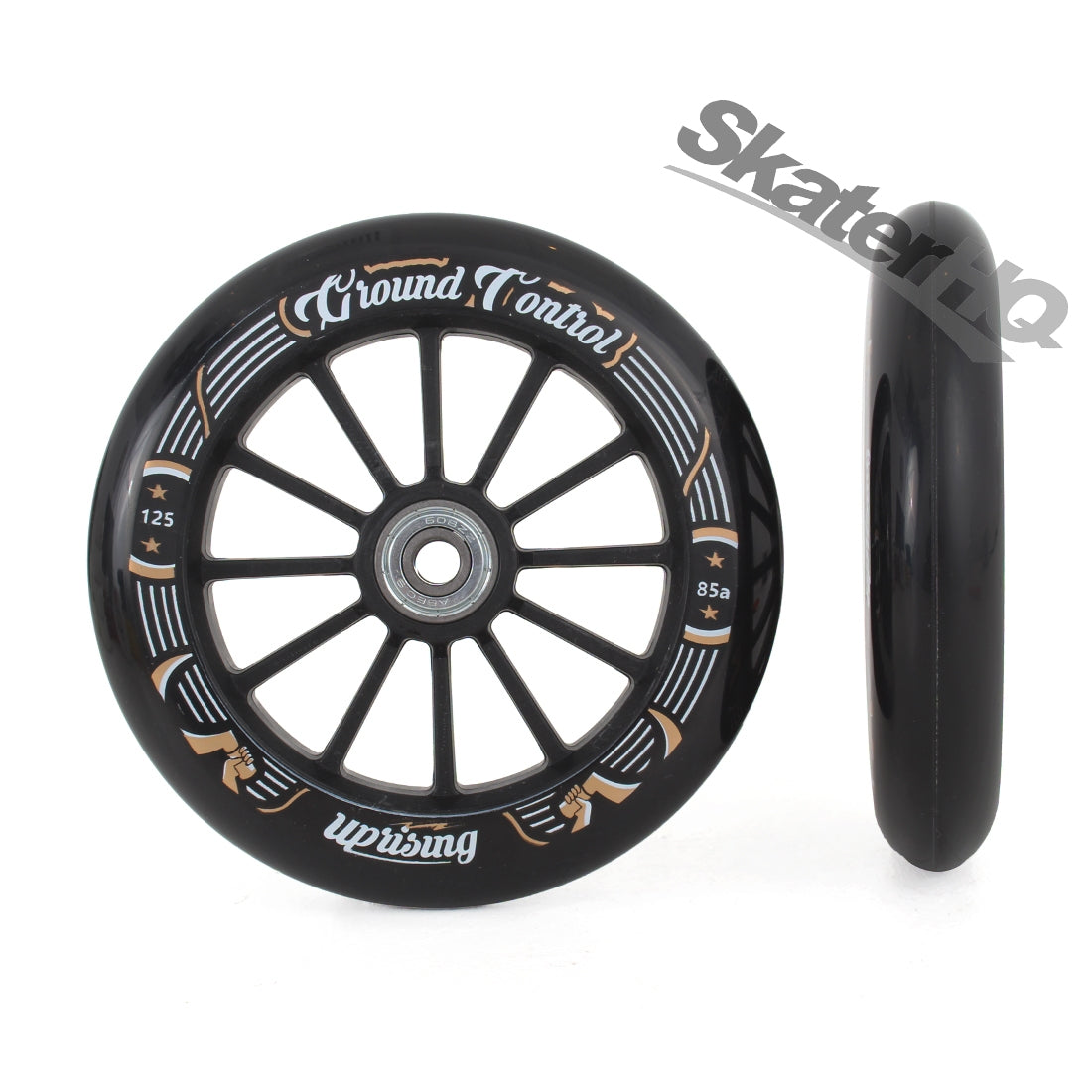 Ground Control V3 125mm/85a 6pk - Black Inline Rec Wheels