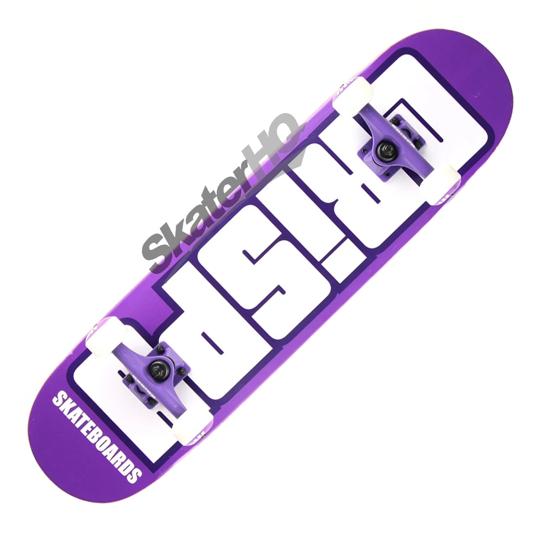 Crispy Advanced 7.75 Complete - Purple/White Skateboard Completes Modern Street
