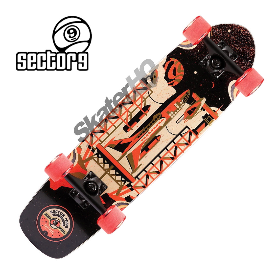 Sector 9 Launch 7.875x28.5 Complete - Red Skateboard Completes Longboards