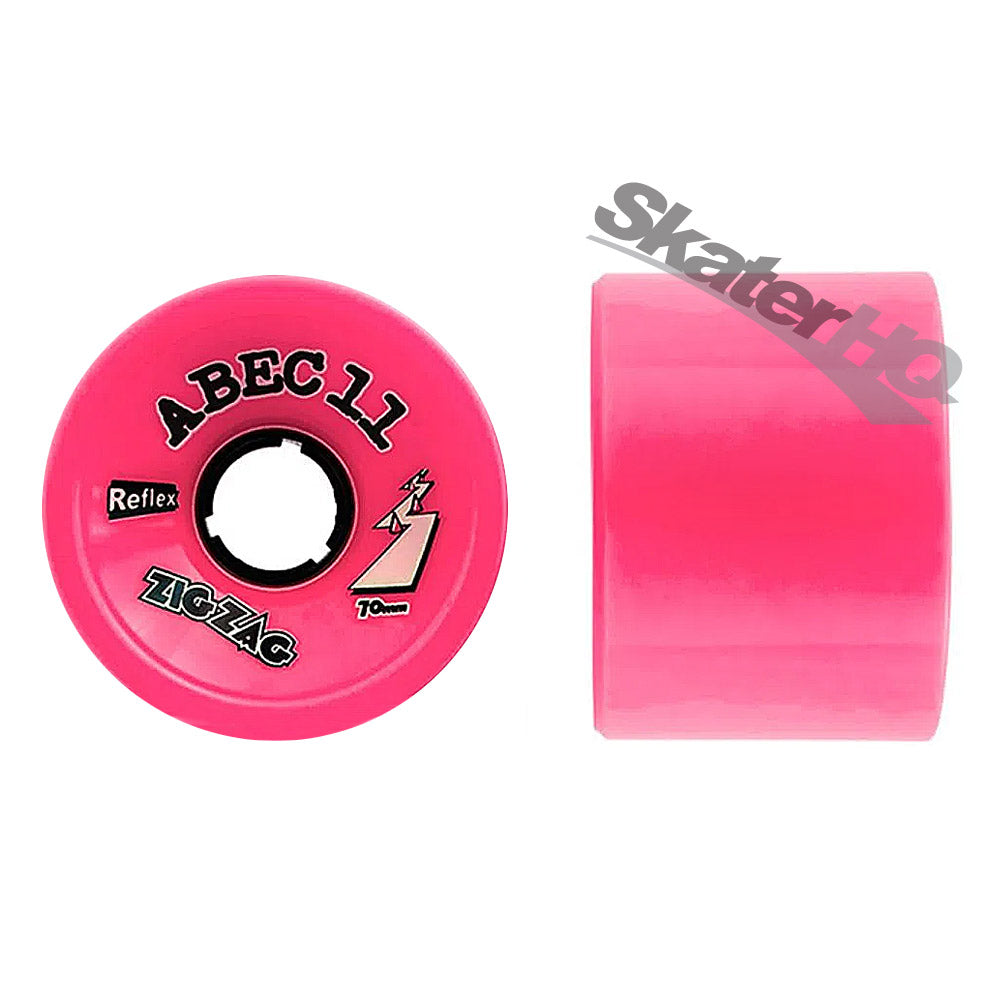 Abec 11 Zig Zags 70mm/77a 4pk - Pink Skateboard Wheels