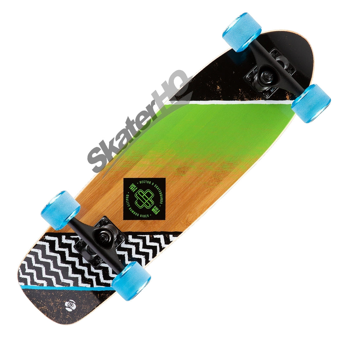 Sector 9 Zag Bambino 26.5 Complete - Bamboo/Blue Skateboard Compl Cruisers