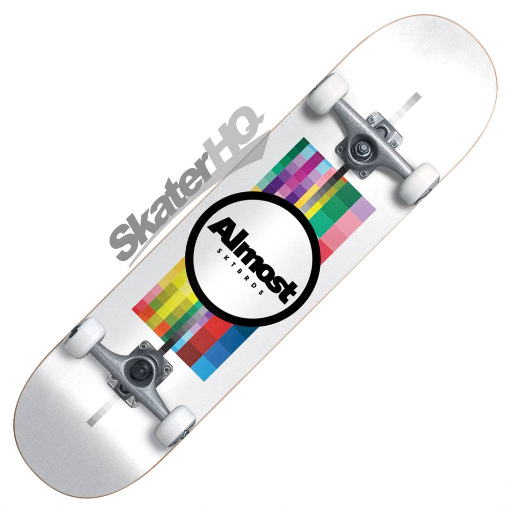 Almost Pixel Flip Resin 7.75 Complete - White Skateboard Completes Modern Street