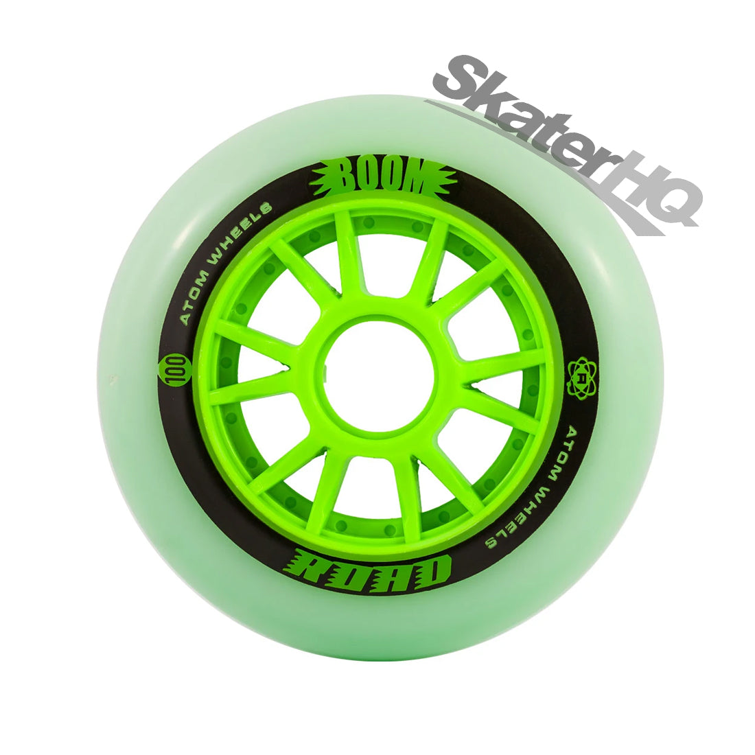 Atom Boom Road 100mm Firm 6pk - Green Inline Rec Wheels