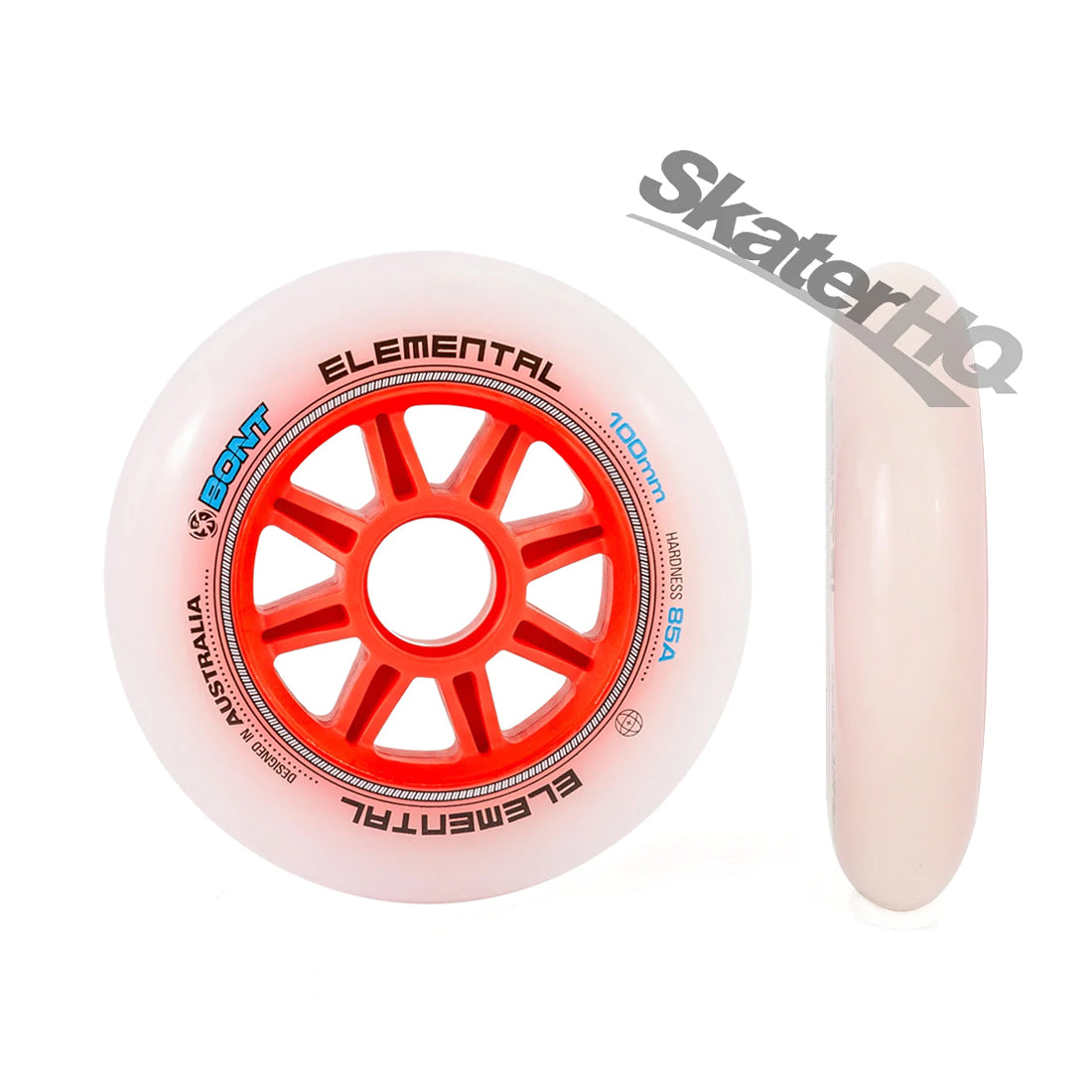 Bont Elemental 100mm 85a 6pk - Red Inline Rec Wheels