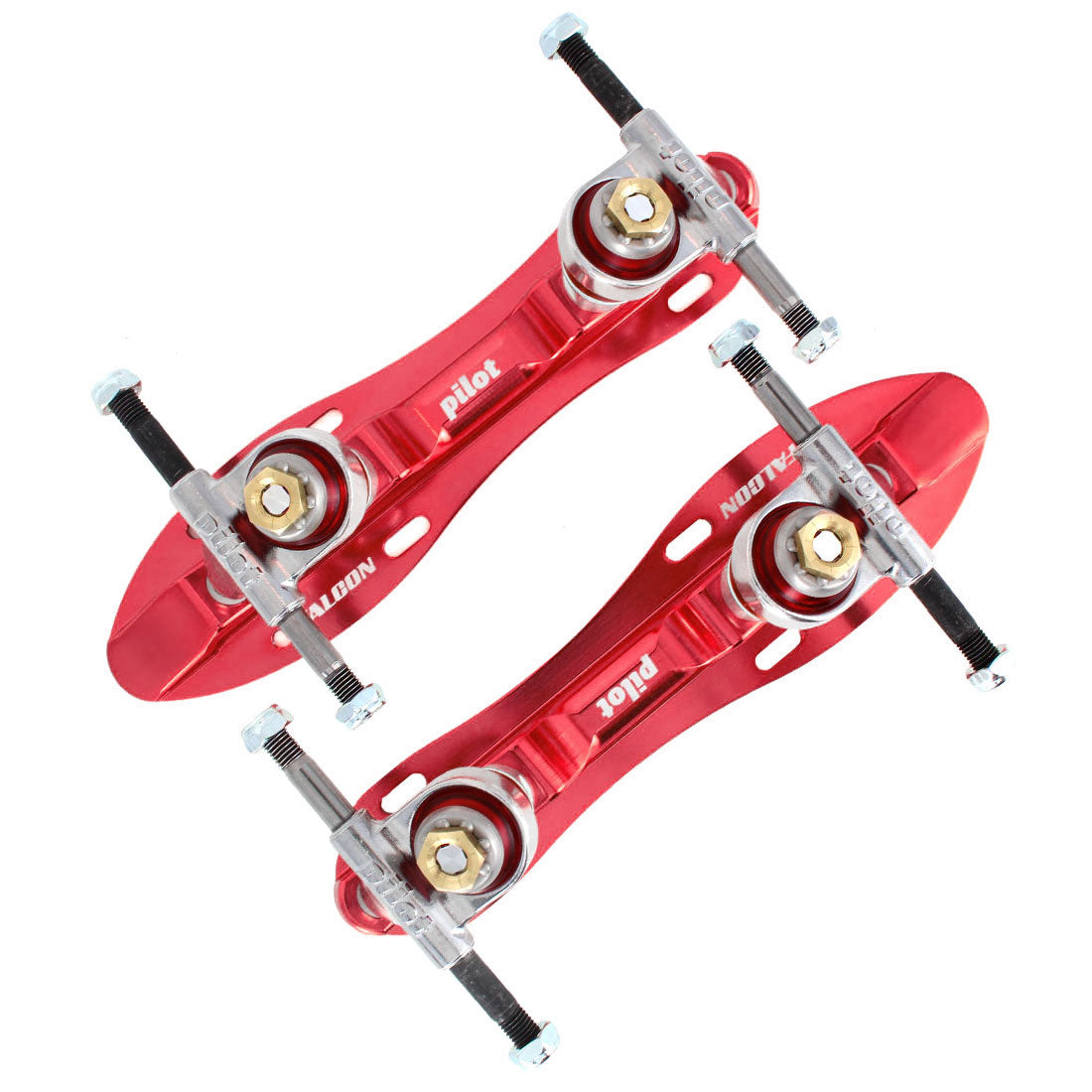 Pilot NTS Falcon 6.25 Plates - Red Roller Skate Plates