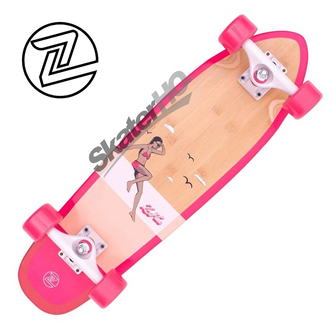 Z-Flex Bamboo 27 Cruiser Complete - Pink Chick Skateboard Compl Cruisers